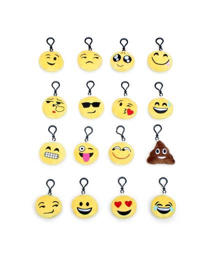 MyXL 1 Set = 16 Stks Mini leuke Emoji Nieuwigheid Sleutelhangers Knuffel Voor Mobiele Telefoon Bag Hanger Party Decoraties