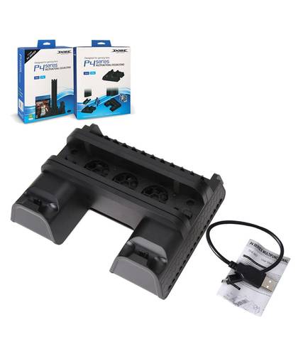 MyXL Voor PS4 Serie Verticall stand Multifunctionele Cooling Pad Cooling Dock Stand met Usb-kabel voor PS4/PS4 Slim/PS4 Pro console   ALLOYSEED