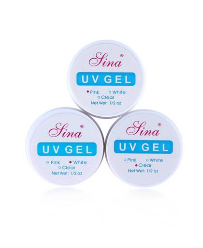 MyXL Roze Wit Clear 3 Kleuropties UV Gel Builder Gel Breiden Nail Art Tips Voor Gel Nagellak Manicure Extension   MyXL