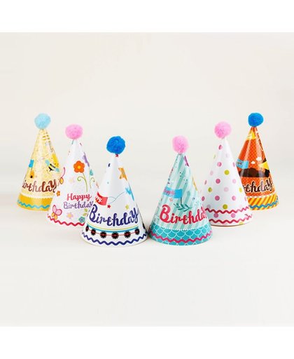MyXL 10 Stks/set Mooie Verjaardagsfeestje Kegel Hoeden verjaardag papper cap voor Kinderen Geschenken