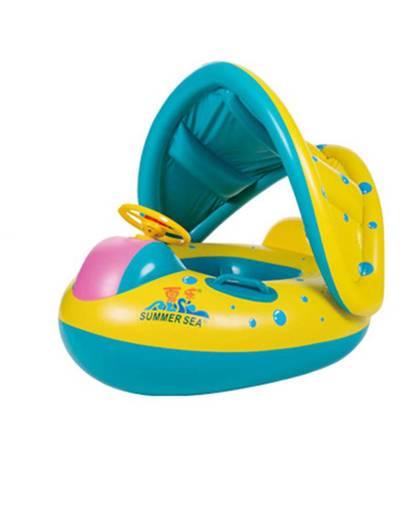 MyXL Endev Draagbare Zomer Baby Kids Veiligheid Zwemmen Bad Opblaasbare Verstelbare Zonnescherm Float Water Seat Boot speelgoed zwemmen Zwembad speelgoed