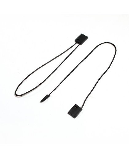 MyXL DoreenBeads Black String Kledingstuk Tags Hangen Tag Lock Plastic Drukknoop Kleding Tags 18 cm x 0.8 cm, 1 Packet (Ongeveer 950 Stuks)