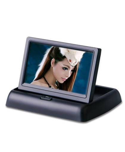 MyXL Opklapbaar 4.3 &quot;4.3 inch TFT lcd-scherm monitor auto DVD spelers LCD monitor Kleur Car Achteruitkijkspiegel Monitor voor Auto Reverse camera