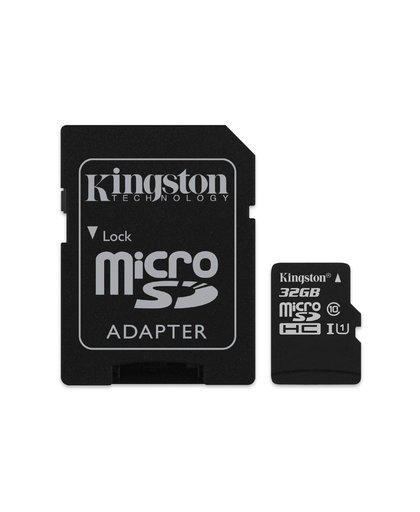 Kingston Technology microSDHC Class 10 UHS-I Card 32GB flashgeheugen Klasse 10