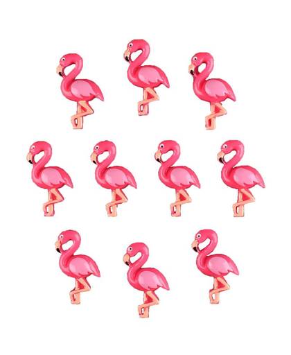 MyXL 50 stks Leuke Hete Roze 3D Flamingo Plaksteen Hars Scrapbooking Hair Bow Center Ambachten Versiering Plaksteen Charms Cabachons