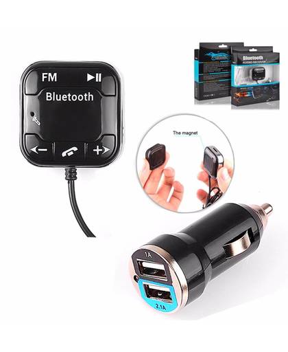 MyXL versie BT-760 Handsfree Carkit Draadloze Bluetooth Fm-zender Auto Mp3-speler USB lader Auto Audio