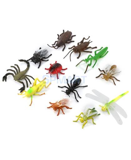 MyXL Plastic PVC Insect Animal Model Kids Toy 12 stks multi-color Insect model speelgoed Leuke Animal Modellen Creatieve Geschenken presenteert voor kids