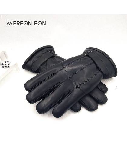 MyXL 2017Koop Mannen schapenvacht handschoenen lederen handschoen voor mannen winter Outdoor warm bont verdikking thermische patchwork handschoenen