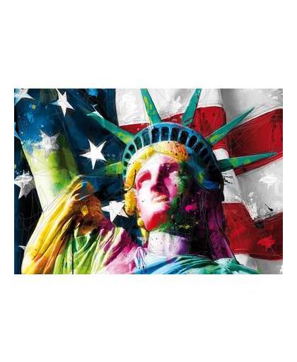 - fotobehang lady liberty - 366 x 253 cm - multi