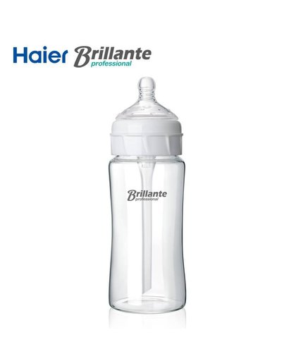MyXL Haier Brillante Natuurlijke Glas Baby Flesvoeding Brede Mond Fles Melk 260 ml Zuigelingen Tepel Anti-koliek Ontwerp Verpleging fles