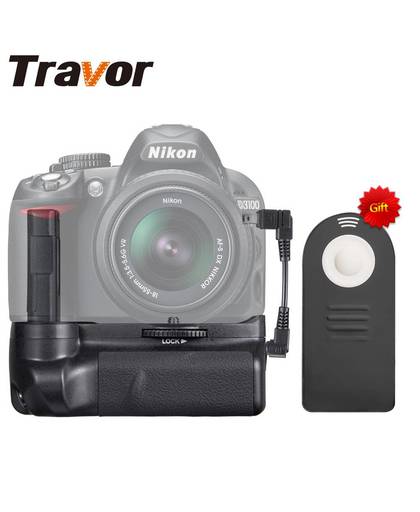 MyXL Travor Professionele Batterij Grip voor Nikon D3100 D3200 D3300 DSLR camera met draadloze afstandsbediening als cadeau voor gratis