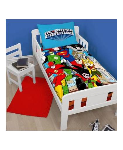 Dc comics super friends - dekbedovertrek - eenpersoons - 120 x 150 cm - multi