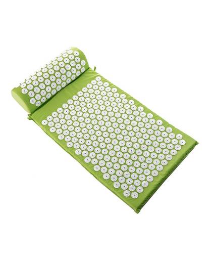 MyXL Back and Neck Pain Relief - Acupressure Mat and Pillow Set - Relieves Stress, Back, Neck, and Sciatic Pain Massage PL409