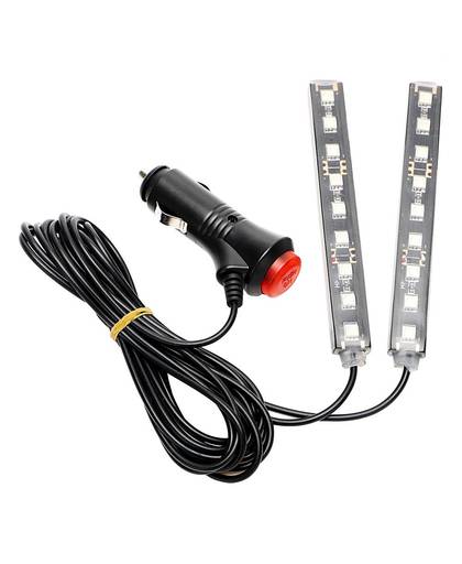 MyXL ITimo Auto Sfeer Lamp Dash Vloer Voet LED Strip Verlichting 2x9 LED Sigarettenaansteker Adapter LED Decoratie Lamp auto-styling