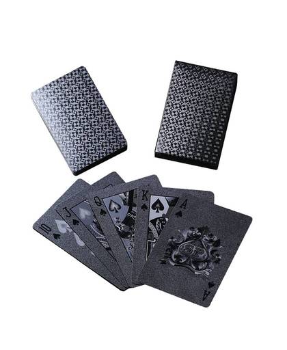 MyXL Zwart Poker Kaarten 3D-Printing Diamant Waterdichte Plastic Speelkaarten Casino Poker Set-