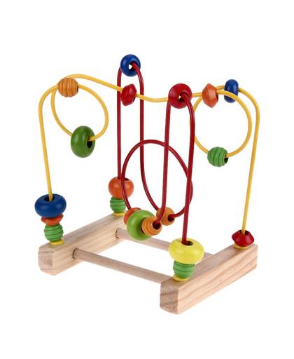 MyXL Houten Baby Math Speelgoed Tellen Cirkels Kraal Abacus Draad Doolhof Achtbaan Rond Kralen Wire Doolhof Educatief Speelgoed