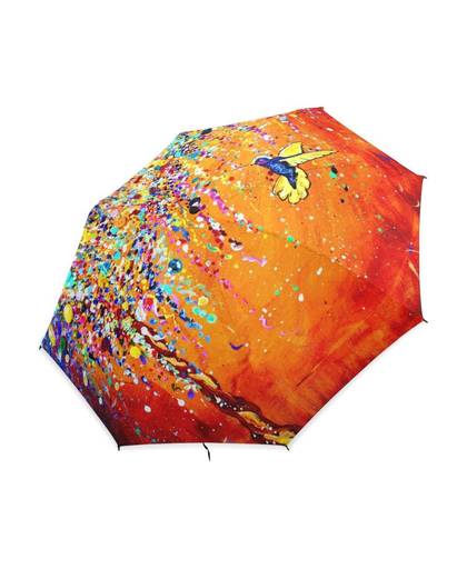 MyXL Creatieve Kleurrijke Hummingbird Paraplu Uv Bescherming Parasol Vogel 3 VouwenZonnige Regenachtige Paraplu Voor Vrouwen