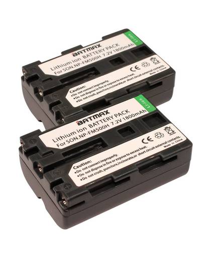 MyXL Bateria NP-FM500H NP FM500H Batterij voor Sony Alpha A58 DSLR-A350A300/A350/A450/A500/A550/A560/A580/A700/A99/A850 SLT-A57 (2 Pack)