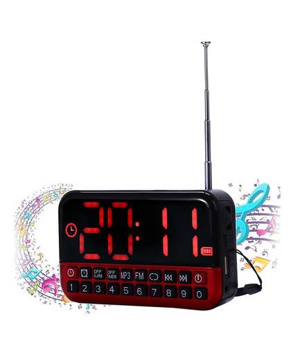 MyXL Multifunctionele Wekker LED Display Despertador Digitale-horloge Draagbare Digitale Wekker Kan Als Radio MP3 Speaker