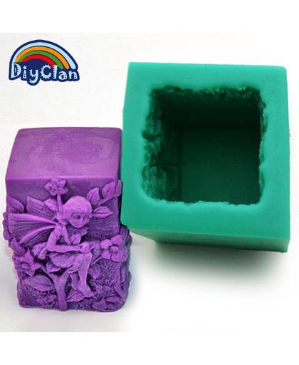 MyXL DIY food siliconen mallen voor cake zeep vorm 3D rechthoek mooie faery kaars chocolade schimmel S0028TS25