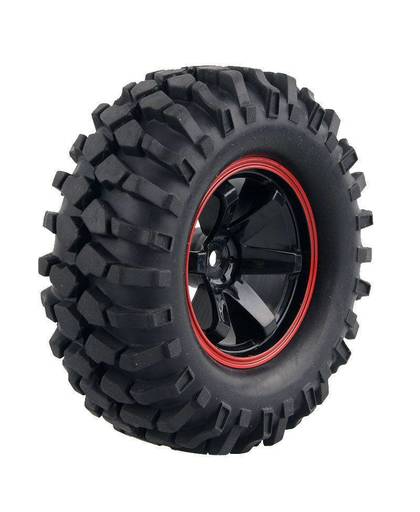 MyXL 4 STKS 1/10 1.9 Inch Off Road Klim Rock Crawler Autobanden Super Zachte 96 MM Rubber Tyre Velg Hex 12 MM Voor Tamiya CC01 D90 701A
