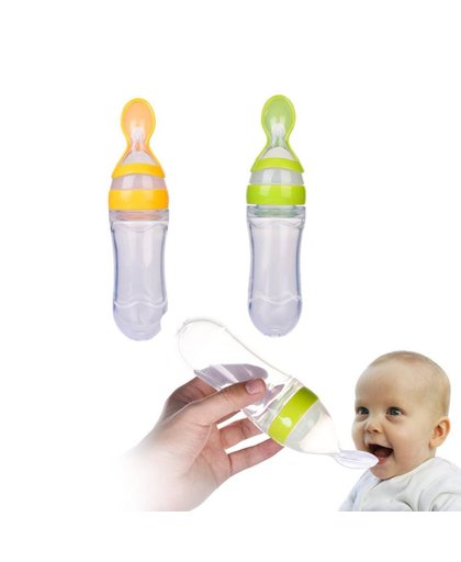 MyXL 90 ml Zuigfles Siliconen Squeeze Voedsel Doseren Lepel voor Pasgeboren te Drinken Soep Nemen Geneeskunde Papperig Voedsel
