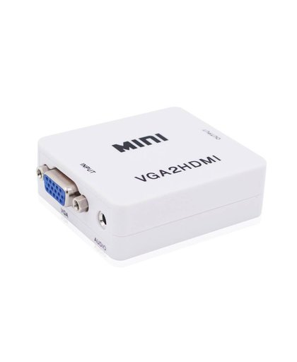 MyXL Mini VGA Converter Adapter met Audio Kabel VGA HDMI Vrouwelijke Uitgang VGA2HDMI Box Adapter voor PS4 TV Box Laptop   UNSTINCER