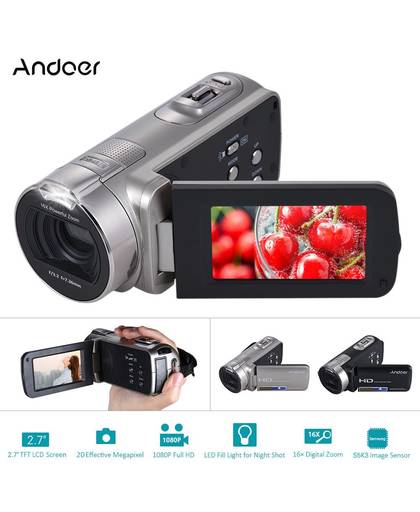 MyXL Andoer HDV-312P Digitale Video Camera 20 M 1080 P Full HD Draagbare Video Camera thuisgebruik Mini DV met 2.7 &#39;TFT Roterende LCD Screen