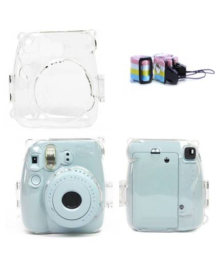 MyXL Clear Hard Case Protector Cover voor Fujifilm Instax Mini 8/9 met Strap Camera