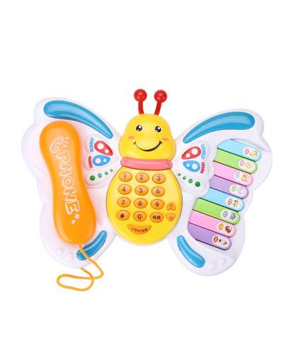 MyXL Baby Speelgoed Vlinder Cellphone Mobiele Telefoon Educatief Machine Piano Toetsenbord Muziek Speelgoed Elektrische Telefoon Speelgoed voor Kids