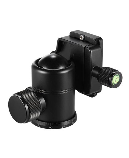 MyXL Andoer AD-10 Aluminium Ball Head Camera Statiefkop met Quick Release Plaat 1/4 &quot;schroef 3/8&quot; Schroefgat Laadvermogen 3 kg