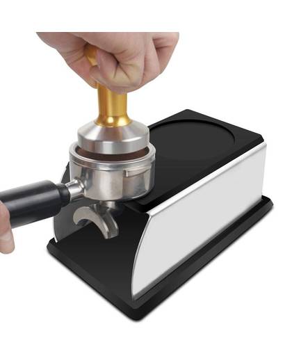 MyXL Realand Stevige Rvs Siliconen Espresso Sabotage Stand Barista Tool Aanstampen Houder Rack Plank Koffie Machine Tool   REALAND