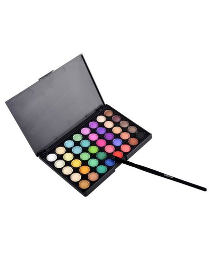 MyXL 40 Kleuren Matte Pigment Eyeshadow Palette Cosmetische Make Set Oogschaduw + Oogschaduw Borstel   Beidol