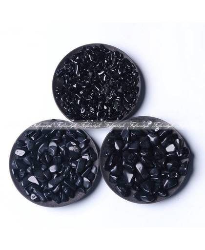 MyXL 3 Size 50g Natuurlijke Zwarte Obsidiaan Kristal Grind Degauss Zuivering natuurlijke stenen en mineralen aquarium stenen