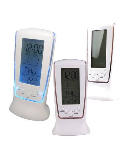 MyXL Multifunctionele Klokken LCD Digitale Klok Kalender Thermometer Display Klok Blauwe LED Backlight Wekker