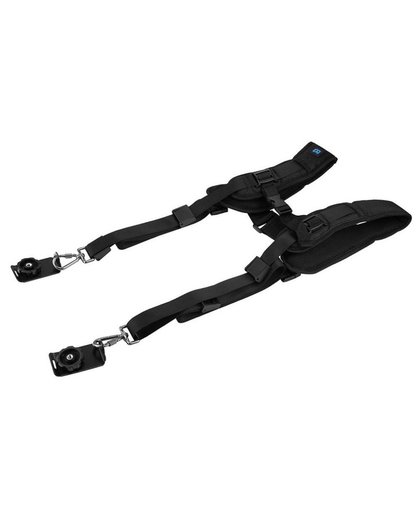 MyXL PULUZ Fashionable Durable Soft SLR DSLRK Pattern Camera Double Shoulder Strap Black Adjustable