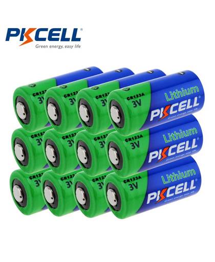 MyXL PKCELL 12 stks/partij CR123A 3 V Lithium Batterij 16430 2/3A CR17345 1500 mAh 3 Volt LiMnO2 Primaire Batterij voor Camera Zaklamp