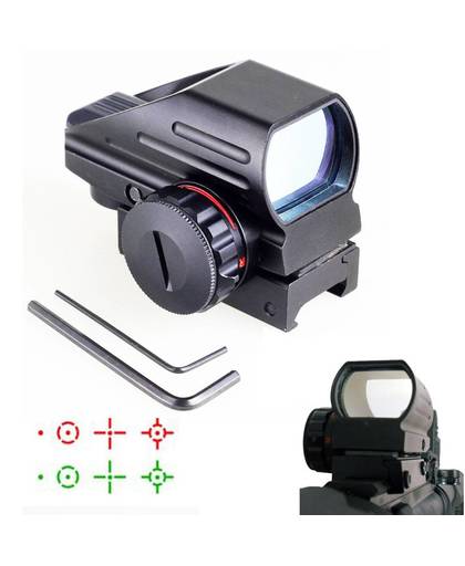 MyXL Tactical Reflex Rood/Groene Laser 4 Reticle Holografische Geprojecteerd Dot Sight Scope Luchtdruk Rifle sight Jacht Rail Mount 20mm