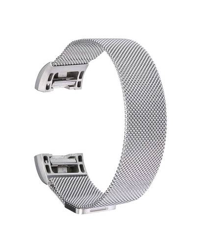 MyXL Horlogeband Voor Fitbit Lading 2 Band Milanese Lus Rvs Vervanging Accessoires Magnetische Metalen Zilveren Kleur Polsband