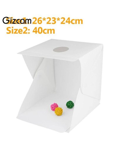 MyXL Gizcam Mini Draagbare Vouwen lightbox Fotografie Fotostudio Softbox Verlichting Kit Light box voor Telefoon Digitale DSLR Camera