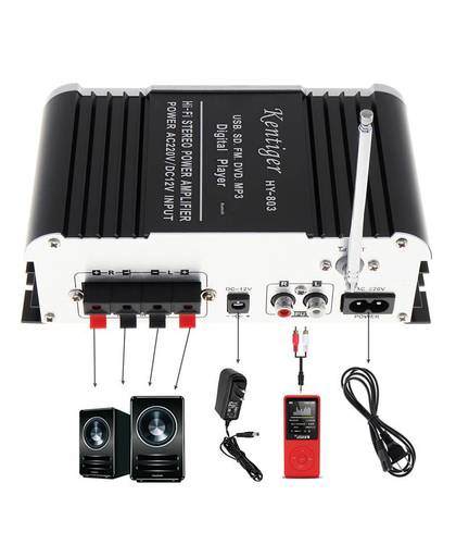 MyXL HY-803 DC12V 2CH FI Bluetooth Auto Audio Eindversterker FM Radio speler Ondersteuning SD/USB DVD/MP3 Ingang voor Auto motorfiets