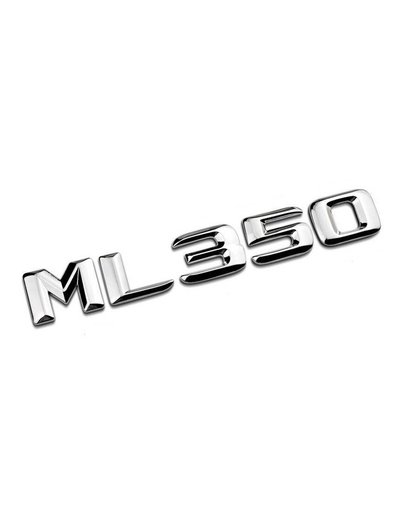 MyXL Chrome Shiny Zilver &quot;ML 350&quot; Kofferbak Achter Letters Woord Badge Embleem Brief Decal Sticker voor Mercedes Benz ML Klasse ML350