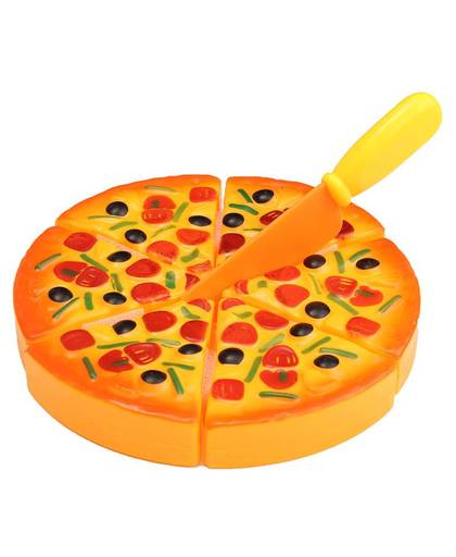 MyXL Speelgoed Pizza van ABS Plastic 6 Delen met Plastic Mes
