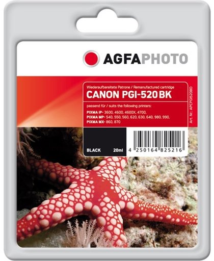 agfaphoto Origineel Agfa Photo inktpatroon zwart APCPGI520BD Agfa Photo