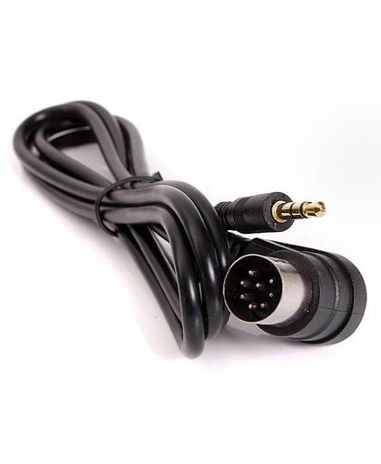 MyXL Zwart 3.5mm Voor Mini AUX 8-Pin M-BUS Cd-wisselaar Audio Input Adapter Kabel Voor Alpine