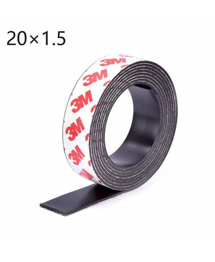 MyXL 1 Meter zelfklevende Flexibele Magnetische Strip 3 M Rubber Magneet Tape breedte 20mm dikte 1.5mm20*1.5   xiaozhufeifei