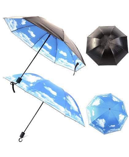MyXL Creatieve Zwarte Coating Anti Ultraviolette Parasol Sky Parasol Patroon Paraplu UV Lady Outdoor Parasol