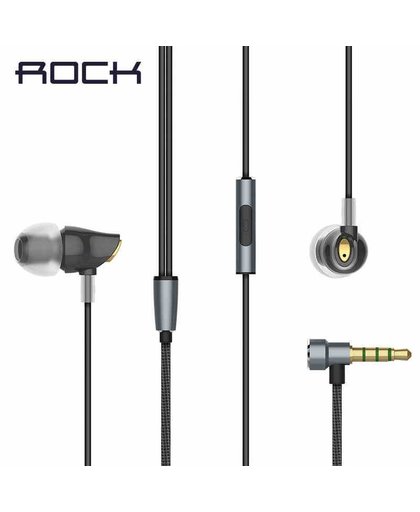 MyXL 100% Originele RAU0501 In Ear Oortelefoon Rock Luxe Zirkoon Stereo Bass Headset 3.5mm Oordopjes Met Microfoon Voor Telefoon/PC/Tablet
