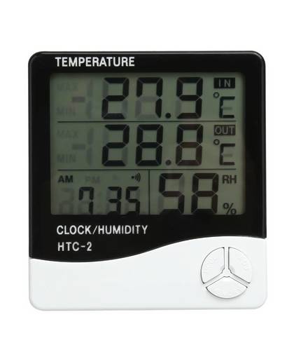MyXL LCD Digitale Thermometer Hygrometer Indoor Elektronische Temperatuur-vochtigheidsmeter Klok Weerstation Huishoudelijke Thermometers