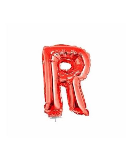 Rode opblaas letter r op stokje 41 cm